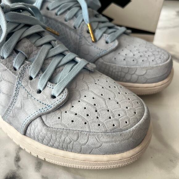 Nike Air Jordan 1 Retro Low NS BG Sneakers 'Ice Blue' Size 7Y W 8.5 - Picture 2 of 10